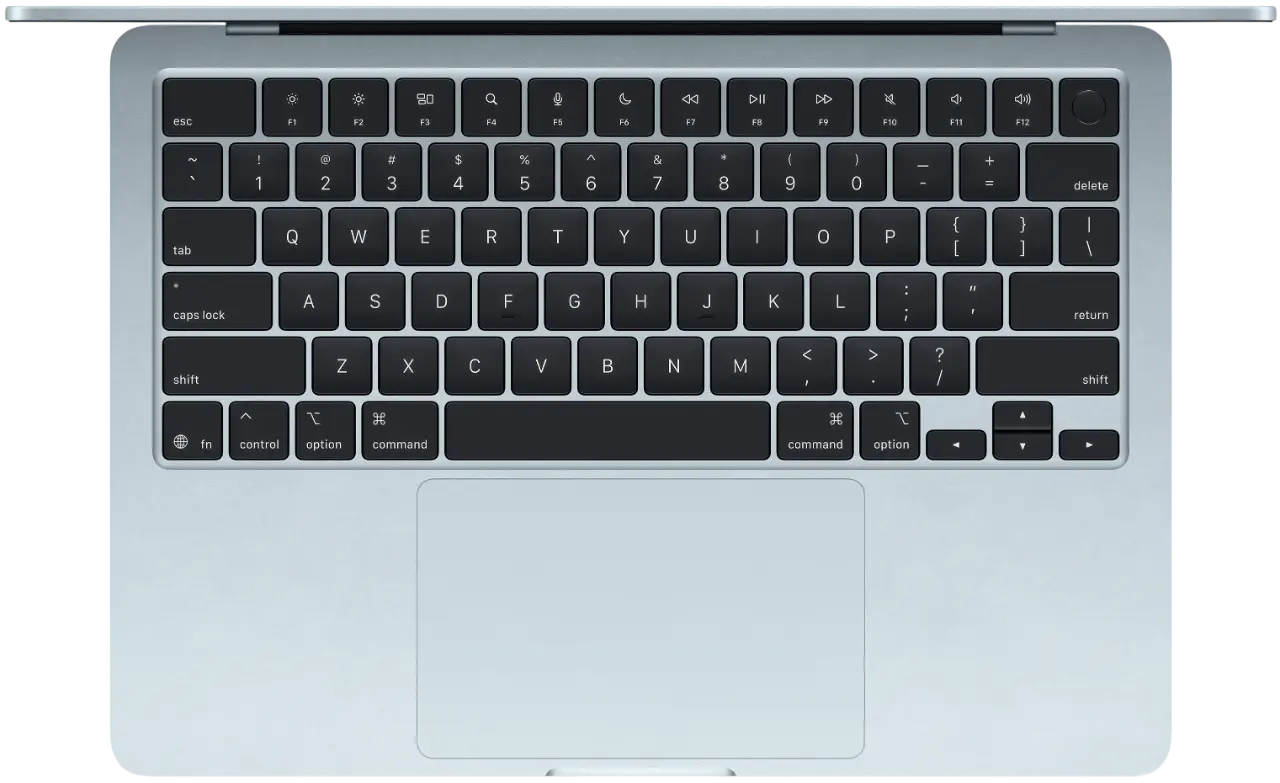 Apple MacBook Air 13.6" (M5, 10C CPU/10C GPU, 2026), 24 ГБ, 512 ГБ SSD, Голубой